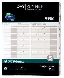 Day Runner PRO Recycled Monthly Planning Pages, 8 1/2 x 11 Inches, 2012 (491 685)  Appointment Book And Planner Refills 