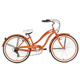 Micargi Rover 7 Speed Beach Cruiser Bike, Orange, 26 Inch  Cruiser Bicycles  Sports & Outdoors
