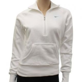 Nike Womens White/Grey 396764 Half Zip Sweatshirt Size S  Athletic Shirts  Sports & Outdoors