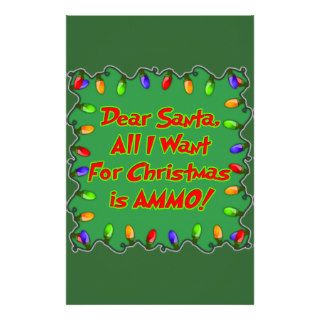 dear santa ammo christmas wish letter stationery