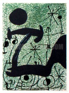 Original Joan Miro Color Lithograph m508  Lithographic Prints  