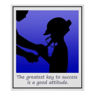 Attitude is the key to success Poster