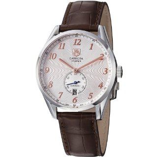 TAG Heuer Men's WAS2112.FC6181 Carrera Silver Dial Brown Leather Strap Watch Tag Heuer Watches
