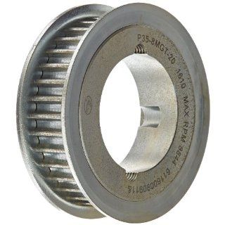 Gates P35 8MGT 20 GT 2 PowerGrip Steel Sprocket, 8mm Pitch, 35 Groove, 3.509" Pitch Diameter, 1/2" to 1 11/16" Bore Range, For 20mm Width Belt Roller Chain Sprockets