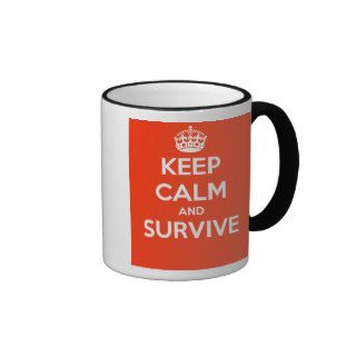 Keep Calm And Survive Ringer Mug LH