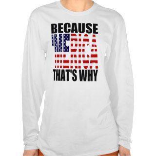 Because 'MERICA That's Why US Flag Shirt