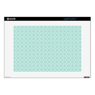 Mint Green and White Skin For 15" Laptop
