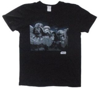 Star Wars Mount Rushmore Darth Vader Boba Fett Storm Trooper Licensed Graphis T Shirt   Medium Clothing