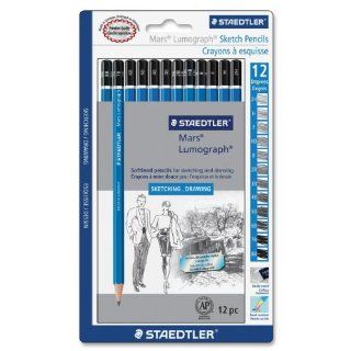 Staedtler, Inc. Products   Lumograph Drawing Pencils, Sketch Set, 12/ST   Sold as 1 PK   Lumograph Drawing and Writing Pencils are designed for sketching, drawing or writing on paper or matte drafting film. Super bonded lead is especially break resistant. 
