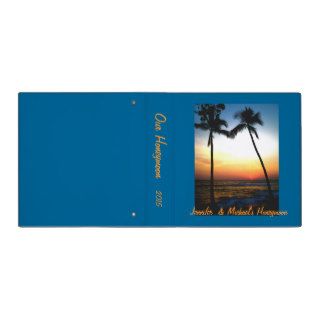 Island Beach Sunset Photo  Album 3 Ring Binders
