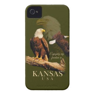 Kansas Patriot Eagle Montage iPhone 4 Case