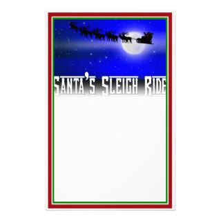 Santa's Sleigh Ride Stationery Paper