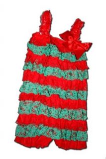 MERRY CHRISTMAS RED & GREEN ROMPER Baby Petti Romper Infant And Toddler Rompers Clothing