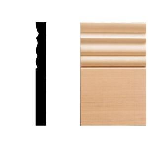 House of Fara 9 3/8 in. x 5 1/2 in. x 1 in. Hardwood Victorian Plinth Moulding P559P