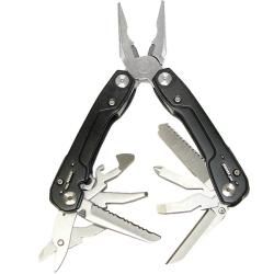 Stainless Steel Black Multi tool with Spring action Pliers and Knife Multi Tools