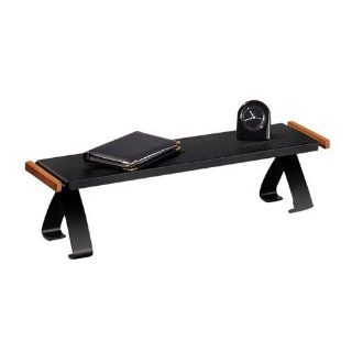 Rolodex 23555 Distinctions Off Surface Shelf, Rich Cherry Wood/Black Metal, 25W X 7D X 6 5/8H  Desktop Shelves Wooden 