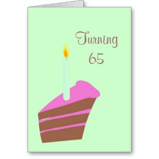 Turning 65 greeting cards