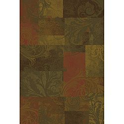 Brown/ Red Polypropylene Rug (5'3 x 7'6) Style Haven 5x8   6x9 Rugs