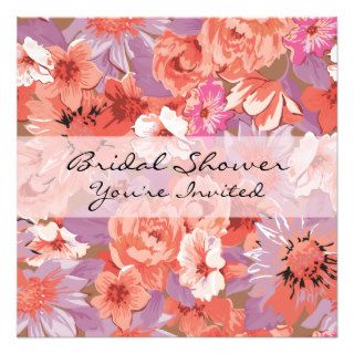 Packed Flowers Design Bridal Shower Invitation