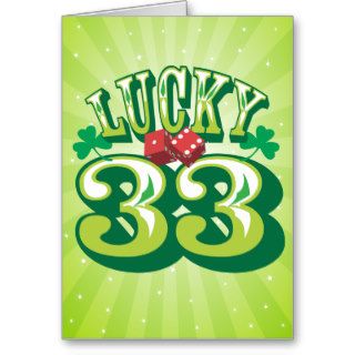 Lucky 33 Birthday Card
