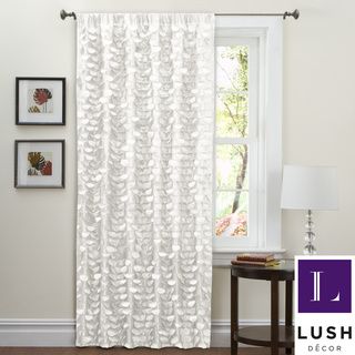 Lush Decor White 84 inch Lilian Curtain Panel Lush Decor Curtains