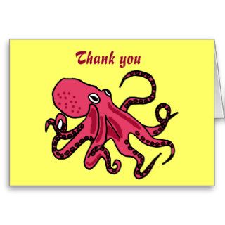 BB  Funny Octopus Thank You Card