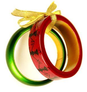 Earthy Red & Green Wooden Bangles with Tribal Warli Art Birthday or Anniversary Gifts for Women & Girls Jewelry
