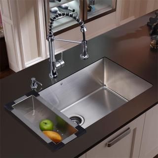 Vigo Stainless Steel Undermount Kitchen Sink Faucet Combo Set Vigo Sink & Faucet Sets
