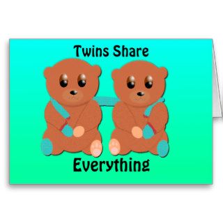Twins Share Everything Greeting Card