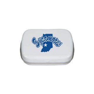 Indiana State White Rectangular Peppermint Tin 'Sycamores Offical Logo' Sports & Outdoors