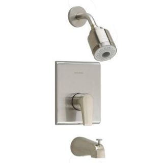 American Standard Studio Single Handle 3 Function Tub and Shower Trim Kit in Satin Nickel with Less Rough Valve Body T590.508.295