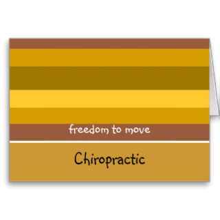 Chiropractic Golden Stripe Design Greeting Cards