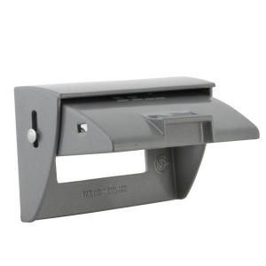 Bell 1 Gang Weatherproof Horizontal GFCI Device Cover   Gray 5002 0