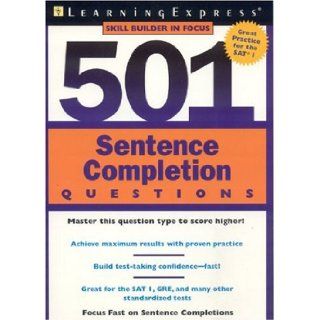 501 Sentence Completion Questions (501 Series) (9781576855119) LearningExpress Editors Books