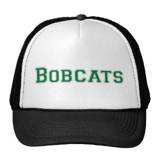 Bobcats square logo in green hat