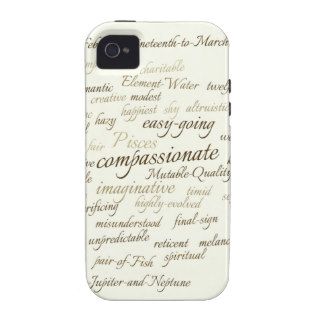Pisces Traits Tag Word Cloud   handwriting style iPhone 4/4S Cases