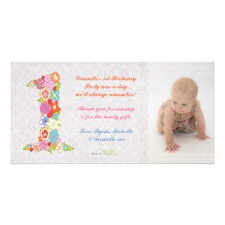 Babies Baby 1st Birthday Thank You Photo Card