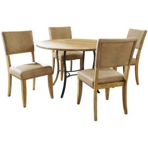 Hillsdale Furniture Charleston 5 Piece Round Dining Set with Parson Chairs 4670DTBC4
