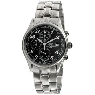 Gino Franco Men's Stainless Steel Chronograph Watch with Round Case Gino Franco Men's Gino Franco Watches