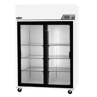Nor Lake Scientific NSSR502WWG/0 Select Galvanized Steel Painted White Laboratory and Pharmacy Refrigerator with 2 Sliding Glass Doors, 115V, 60Hz, 48.75 cu ft Capacity, 55" W x 79 5/8" H x 34" D, 2 to 10 Degree C Science Lab Refrigerators
