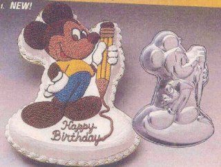 Wilton Cake Pan Mickey Mouse with Pencil (502 2987, 1983) Novelty Cake Pans Kitchen & Dining