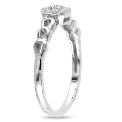 Miadora Sterling Silver Round Diamond Promise Ring (G H, I2) Miadora Engagement Rings