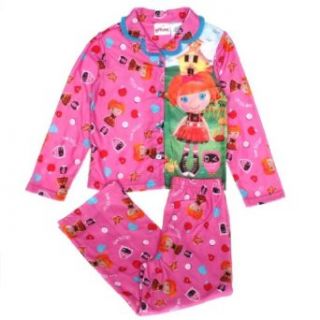 Lalaloopsy Bea Spells A Lot Girls Flannel Pajamas (M (7/8), Pink) Pants Pajamas Sets Clothing