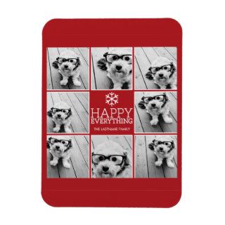 Create Your Happy Everything Holiday Photo Collage Magnet
