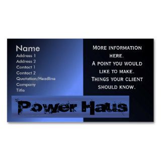 Power House Business Card