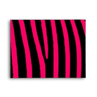 Hot Pink Zebra Stripes Envelope