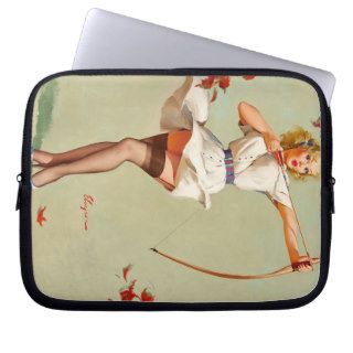Archery Pin Up Girl Laptop Sleeves