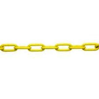 ASC MC1872161 Low Carbon Steel Straight Link Coil Chain, Polycoated Yellow, 2/0 Trade, 1/8" Diameter x 100' Length, 520 lbs Working Load Limit