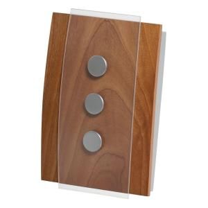 Honeywell Decor Series Wireless Door Chime, Wood with Satin Nickel Accent RCWL3503A