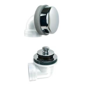 Watco 901 Series Sch. 40 PVC Bath Waste Half Kit with Lift and Turn Bathtub Stopper in Chrome Plated 901 LT PVC CP